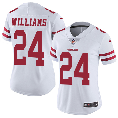 San Francisco 49ers Limited White Women K Waun Williams Road NFL Jersey 24 Vapor Untouchable